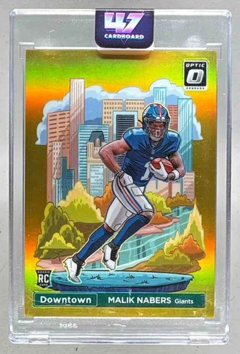Malik Nabers 2024 Panini Donruss Optic #18 Gold Downtown! Rookie RC SSP 7/10