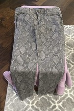 Democracy Jeans Womens Size 10 Ab Solution Black Gray Snakeprint