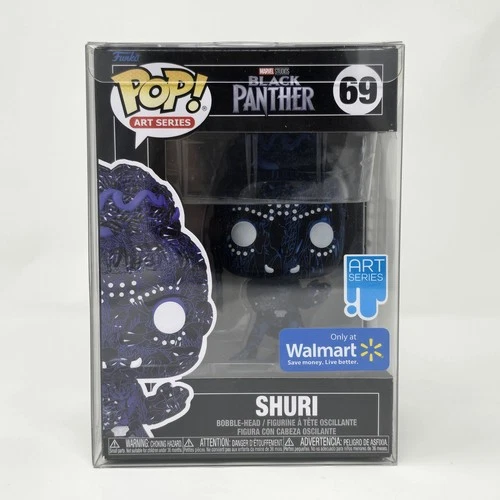 Funko Pop Art Series Shuri Black Panther 69 Walmart Exclusive Marvel Bobble-Head