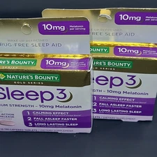 30 CT ~ 2 Boxes Nature's Bounty, Sleep3 Melatonin Maximum Strength 15 Ct each