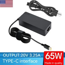 USB-C Type-C Adapter Laptop Charger Power 65W For Lenovo ThinkPad Acer Dell HP