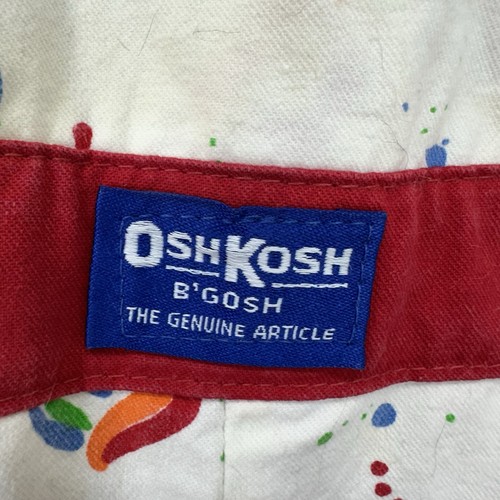 Vtg 90's OshKosh Baby Primary Color Overalls 6/9 Month USA - Picture 8 of 14