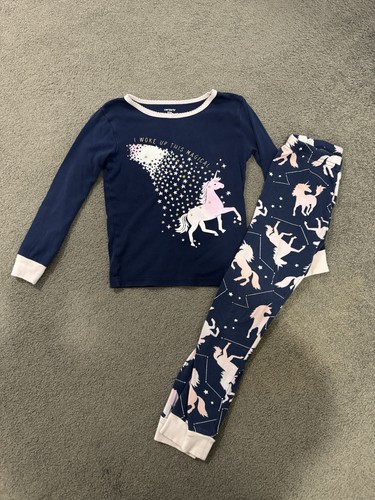 carters girls unicorn two piece pajamas Size 7 - Picture 1 of 1