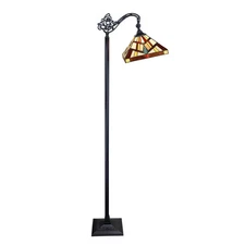Reading Floor Lamp Tiffany Style Stained Glass Mission Design Shade