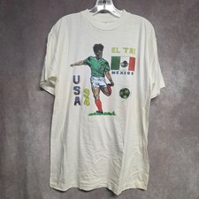 Rare Vintage 1994 Mexico World Cup Carlos Hermosillo El Tri Shirt Mens L Single