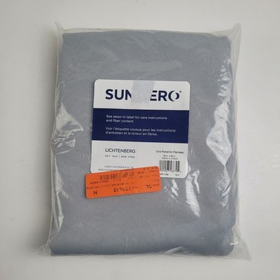 NEW Sun Zero 40'' x 84'' tab top single curtain panel 'Silver' #CT15