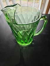 Jeannette Green Hazel-Atlas Pitcher 