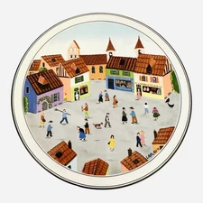 Vintage Villeroy & Boch Design NAIF 8” Tea Tile Trivet Laplau 4 Charcuterie ￼