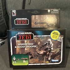 Star Wars The Vintage Collection ROTJ Speeder Bike Vehicle & Scout Trooper JEDI