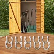 Set of 10 Tool Spring Terry Clips Perfect for Organizing Garden Tools and Pipes