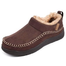 Zigzagger Men's Moccasin Slippers Memory Foam House Shoes, Ankle Toasty Indoo...