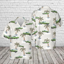 1956 Ford Thunderbird Sage Green Hawaiian Shirt