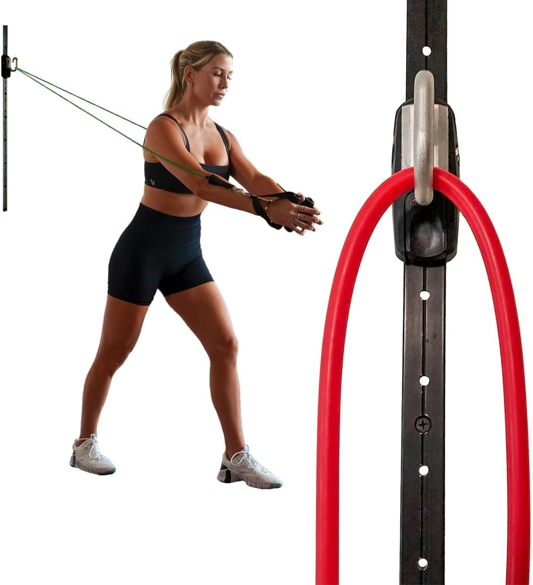 Space Saver Gym Resistance Bands Exercise Equipment at Home Fitness Workout