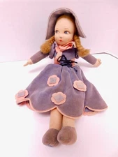 Vintage Norah Wellings Girl Doll England Blonde Braids with Tag