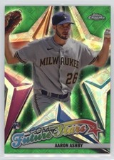 2022 Topps Chrome Logofractor Edition Green Refractor 33/99 Aaron Ashby 12sd