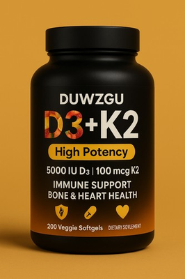 #ad #ad NEW D3K2 Vitamin K2 100mcg Vitamin D3 5000 IU 200 Softgels Gluten Free $23.98