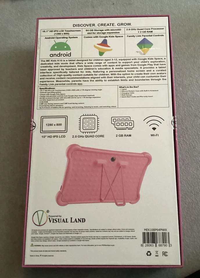 ME KIDS Google Kids Space 64GB 10in Learning Tablet MEK10BP64PNKK Pink BRAND NEW - Image 2 of 3