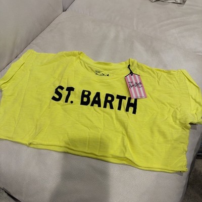 SAINT BARTH CROP CUT OFF T O/S Yellow