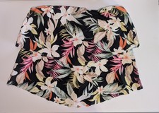 Kona Sol Women's Bandeau Tankini Top Full Coverage Shelf Bra Swimsuit Size XL