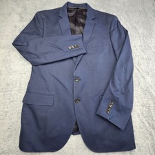J Crew Ludlow Blazer Men's 44R Navy Blue Sport Coat Slim Fit Cotton Jacket Italy