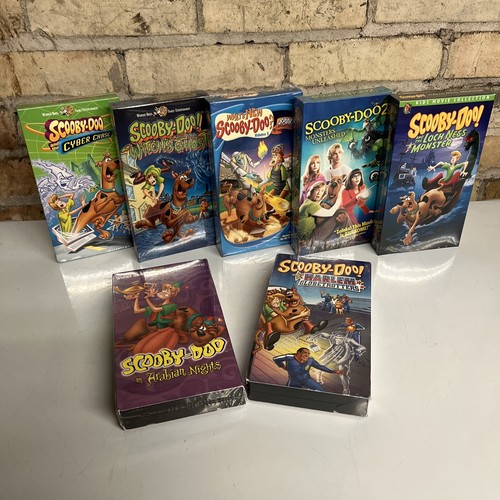 Scooby Doo VHS Lot Of 7 Vintage Episodes/Movie Sequel Tapes NOS/NIP HTF