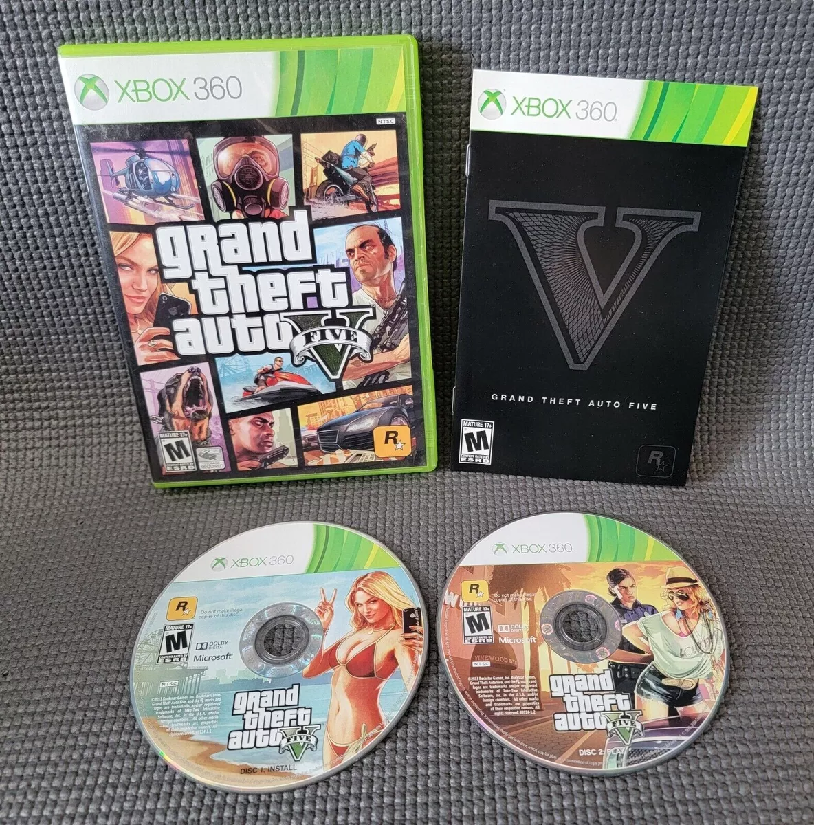 Grand Theft Auto V GTA 5 Xbox 360 Complete With Manual and Discs 1 & 2