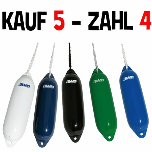 4 Bootsfender Aufblasbar - 50-68cm PVC Marine Qualität