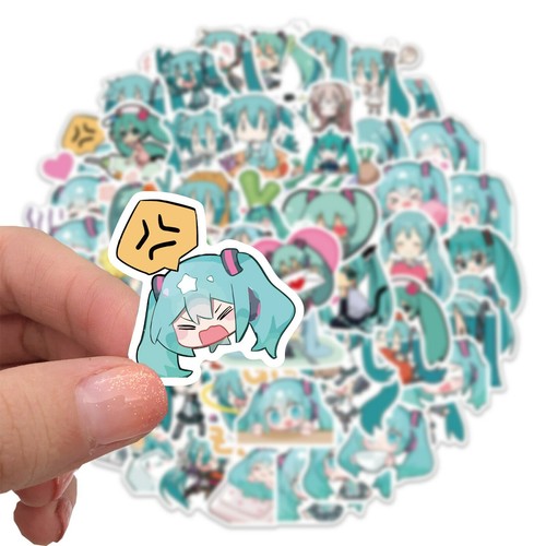 Hot 65PCS Hatsune Miku Waterproof Sticker DIY Decoration Luggage Notebook Guitar - Picture 3 of 5