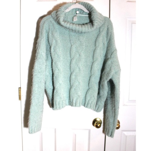 Pull Merona Chunky Sweater - Taille L, Col Rond (cowl Neck), Gris, Occasion Très Bon état