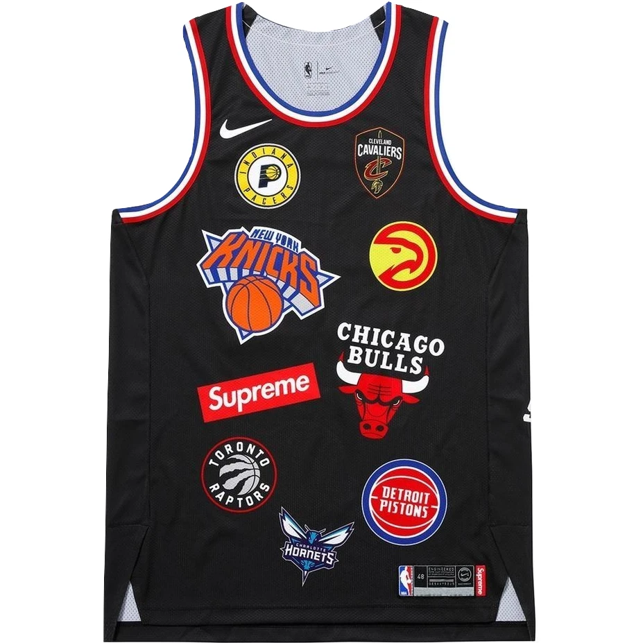 Supreme Nike NBA Teams Authentic Jersey SS18 Black Size 52