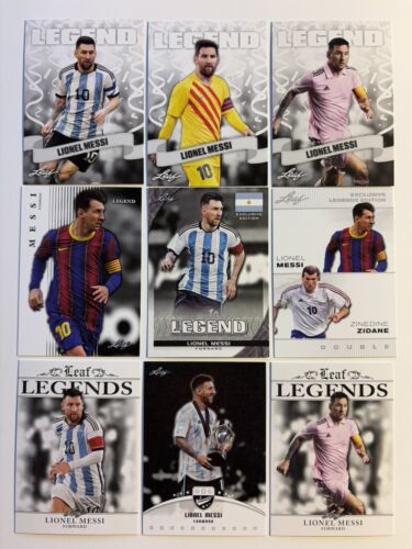 LIONEL MESSI * INTER MIAMI CF *BARCELONA * ARGENTINA LOT (9) SOCCER CARDS
