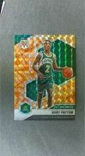 2020-21 Panini Mosaic Greats Orange Reactive Prizm #291 Gary Payton Supersonics