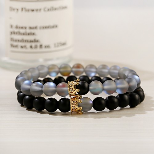 Couple His & Hers Distance Healing Bracelet Black Red Lava Bead Matching YinYang - Picture 136 of 156