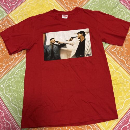 Short Sleeve Supreme FW18 The Killer Trust Tee Black Size Small Shirt Red - Picture 1 of 4