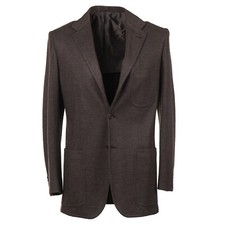 Kiton Modern Fit Soft-Constructed Jersey Cashmere Sport Coat 40R Eu 50 