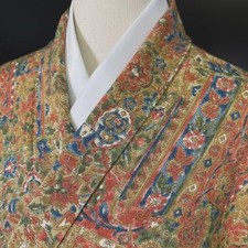 JAPANESE KIMONO FINE PATTERN 155.5 cm 5' 1" PURE SILK VINTAGE ANTIQUE I284