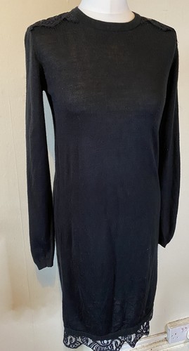 Linea Black Wool Blend Fine Knit Jumper 