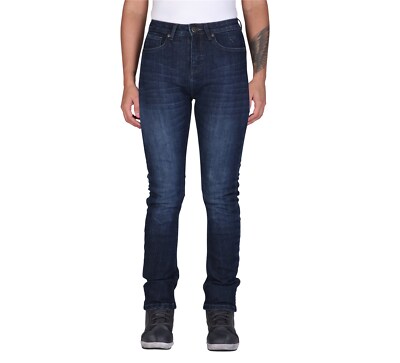 Modeka Tabera Slim Fit Jeans Soft Wash Blue Gr. 21 Damen Motorradjeans blau