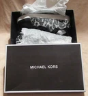 Michael Kors Men's Keating Lace Up, Cheetah Mk Sig/leather. Aluminum Size 12 Nib