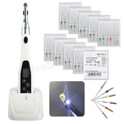 Dental LED Endo Motor 16:1 Reduction Contra Angle / NiTi Files 25mm DK4 KHL