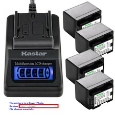 Kastar Battery LCD Quick Charger for Canon BP-727 Canon VIXIA HF R52 HFR52