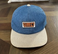 Vintage Yellow Freight Trucking SnapBack Denim Hat K-Products Made in USA