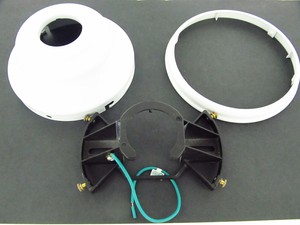 11 Used Ceiling Fan Hanger Mounting Bracket W Canopy Parts Ebay