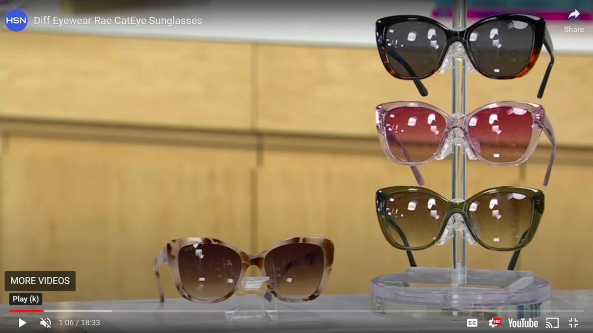 DIFF Rae Sunglasses Diff Eyewear Rae CatEye Sunglasses - YouTube main image 4