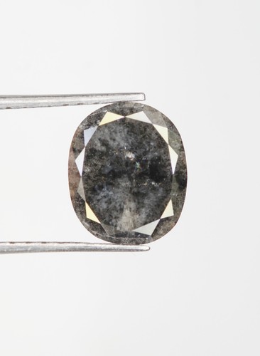 1.20 Carat Salt and Pepper Diamond Natural Cushion Shape Loose Diamond for Ring - Picture 6 of 10