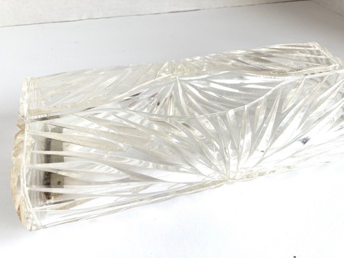 Vintage Tissue Box Holder MCM Retro Lucite Plastic Clear Vanity