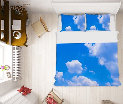 3D Blue Sky KEP106 Bed Pillowcases Quilt Duvet Cover Luna