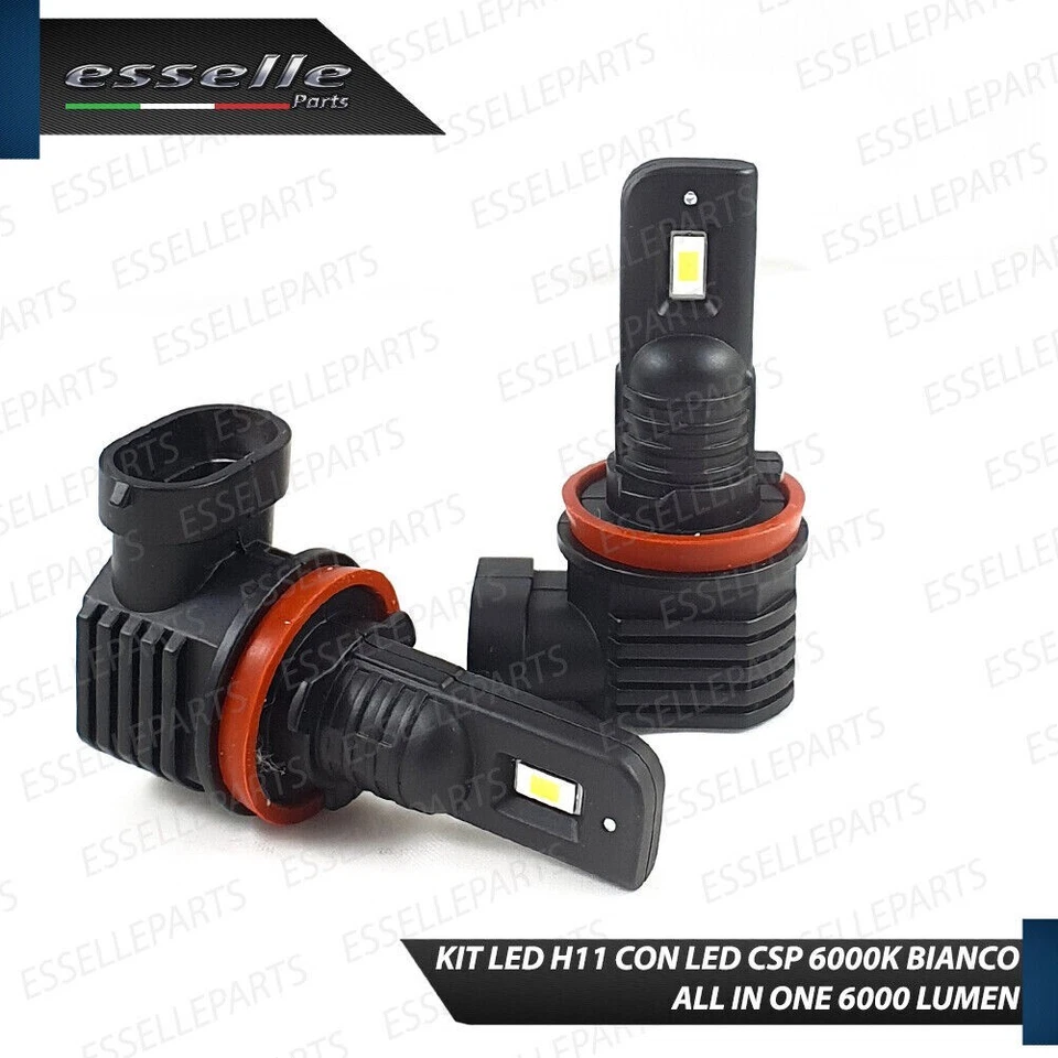 KIT FULL LED H8 FENDINEBBIA SAAB 9-3 MK2 6000K BIANCO 6000 LUMEN CANBUS - Immagine 4 di 4