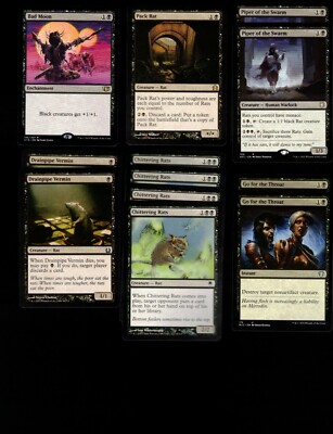 RAT ATTACK!-60 card deck-MTG-Magic the Gathering-RTP-RARES-DISCARD-BLACK-FUN