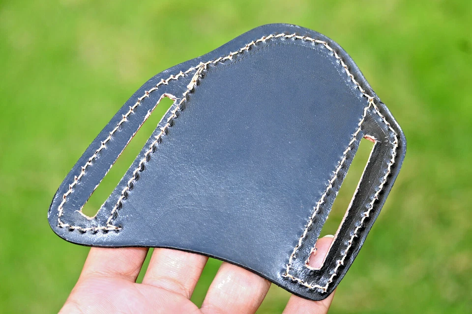 FUNDA HECHA A MANO PERSONALIZADA DE CUERO GENUINO GRABADO PARA CUCHILLO HOJA PLEGABLE 2748 Foto 2 de 4